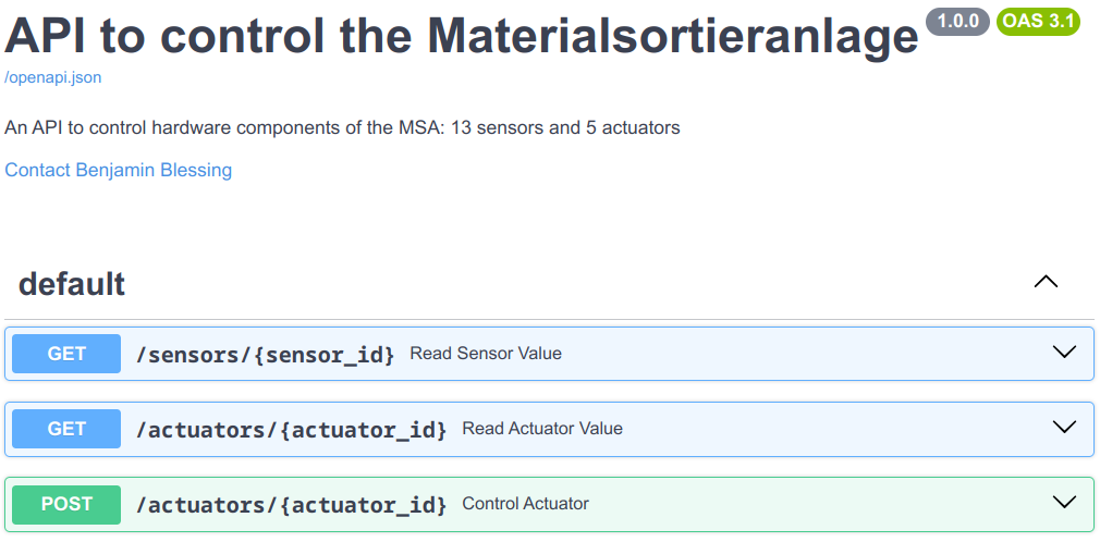 Screenshot aus der Dokumentation der REST-API