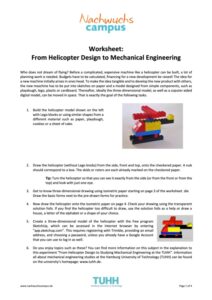 Teaching Material: From Helicopter Design to Mechanical Engineering